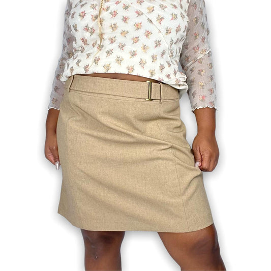 90s khaki mini skirt