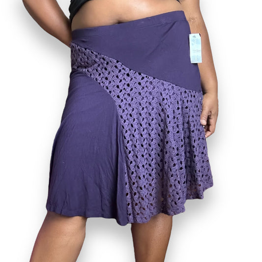 NWT 2000s Purple Crochet Mini Skirt
