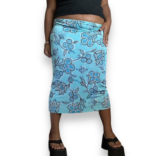VTG Mesh Floral Paisley Skirt