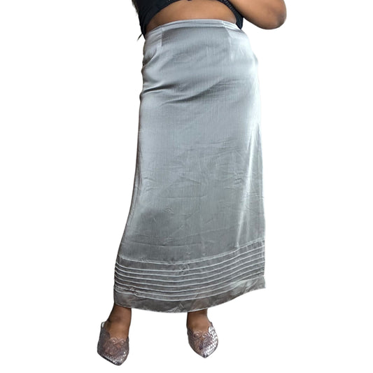 90s Silver Maxi Skirt